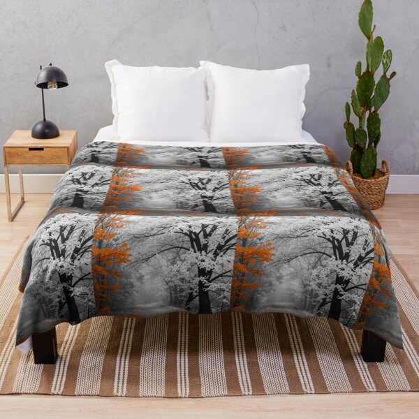 Item preview, Orange Leaves in the Misty Forest designed and sold by PixelVibe782.