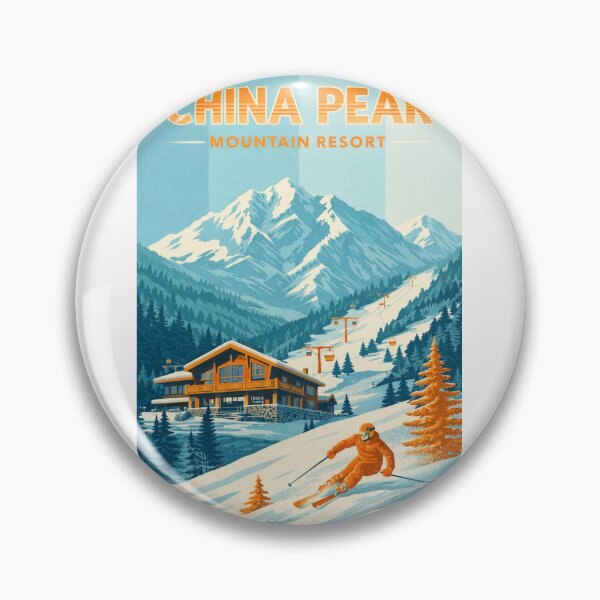 Item preview, Skiing at China Peak California with Chalet and Sierra Nevada Mountains designed and sold by Places On Earth.