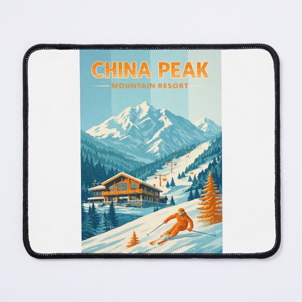 Item preview, Skiing at China Peak California with Chalet and Sierra Nevada Mountains designed and sold by Places On Earth.