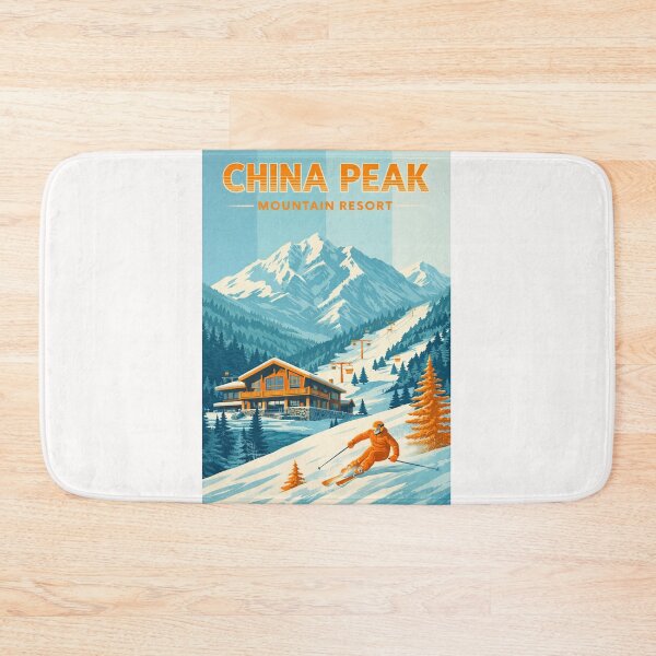 Item preview, Skiing at China Peak California with Chalet and Sierra Nevada Mountains designed and sold by Places On Earth.