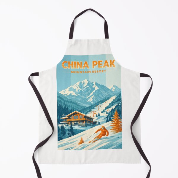 Item preview, Skiing at China Peak California with Chalet and Sierra Nevada Mountains designed and sold by Places On Earth.