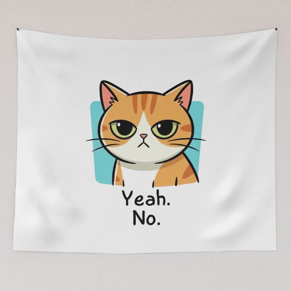 Item preview, Annoyed Cat Yeah No Blunt Reaction Mood designed and sold by SassyArtistry.