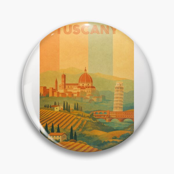 Item preview, Tuscany Italy with Florence Cathedral, Leaning Tower of Pisa and Vineyards designed and sold by Places On Earth.