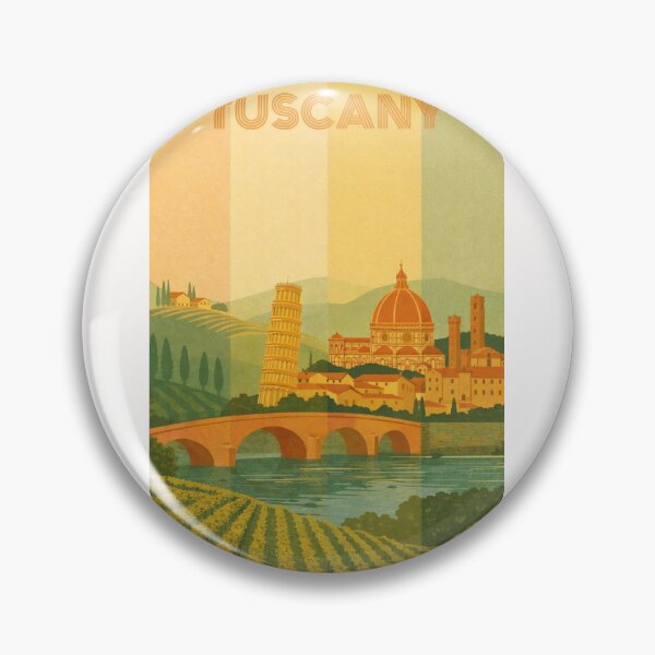 Item preview, Tuscany with Duomo of Florence and Leaning Tower of Pisa by the Arno River designed and sold by Places On Earth.