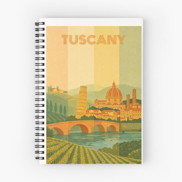 Item preview, Tuscany with Duomo of Florence and Leaning Tower of Pisa by the Arno River designed and sold by Places On Earth.