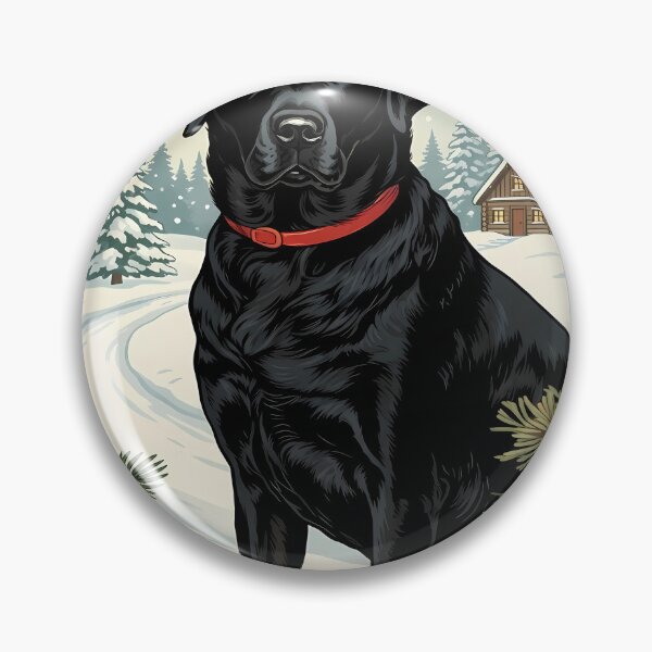Item preview, Christmas Labrador Retriever in Winter Scene designed and sold by CandyCaneKennie.