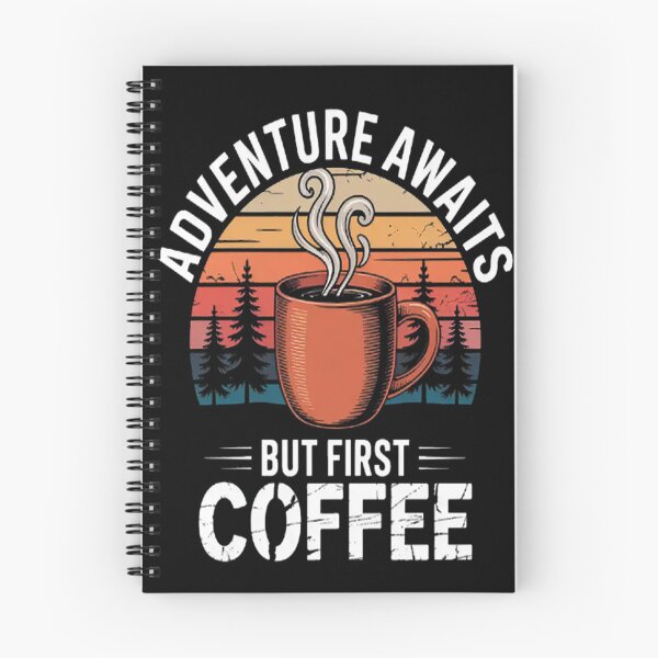Item preview, Adventure Awaits But First Coffee Mountain Hiking Camping designed and sold by mandiana.