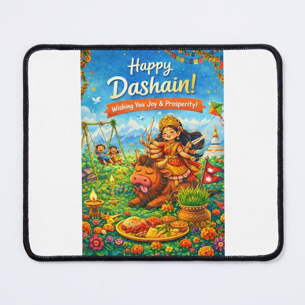 Item preview, Dashain Festival Nepal with Goddess Durga, Mountains and Celebration designed and sold by Places On Earth.