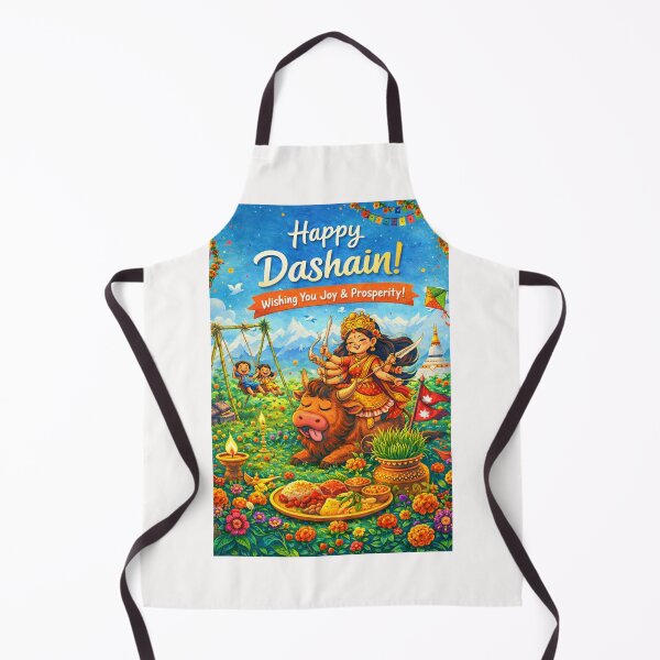 Item preview, Dashain Festival Nepal with Goddess Durga, Mountains and Celebration designed and sold by Places On Earth.