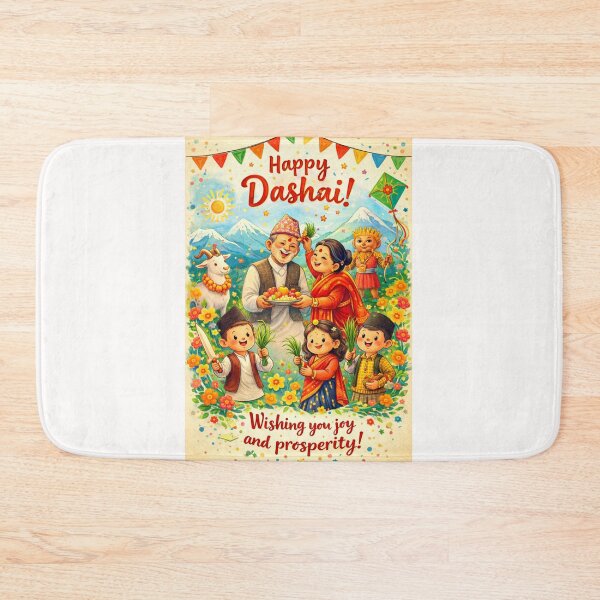 Item preview, Traditional Dashai Festival in Nepal with Family, Goat and Mountains designed and sold by Places On Earth.