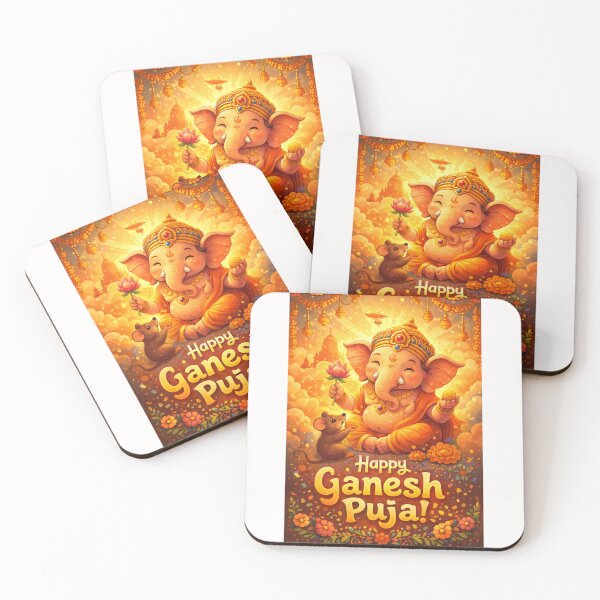 Item preview, Ganesh Puja Festival with Ganesha and Mouse in Hindu Temple Setting designed and sold by Places On Earth.