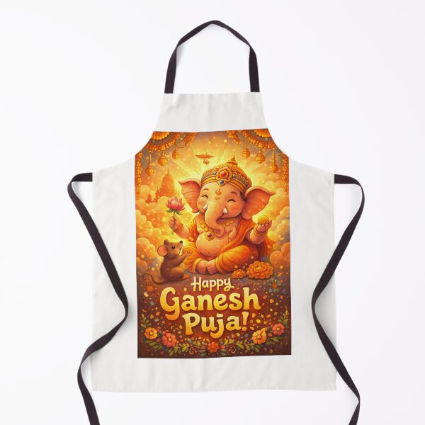 Item preview, Ganesh Puja Festival with Ganesha and Mouse in Hindu Temple Setting designed and sold by Places On Earth.