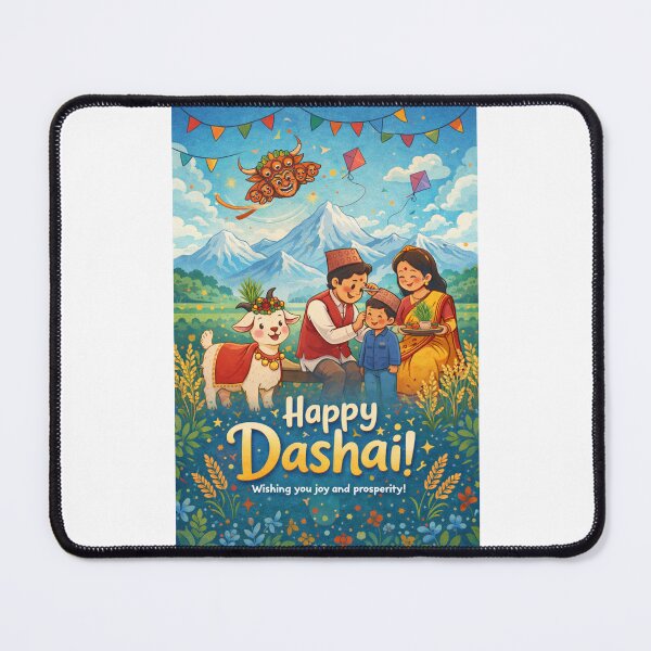 Item preview, Dashai Festival Celebration in Nepal with Family, Goat, and Himalayas designed and sold by Places On Earth.