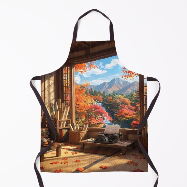 Item preview, Autumn writing room with mountain view designed and sold by CandyCaneKennie.