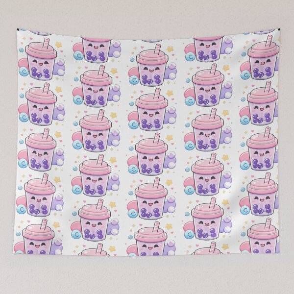 Item preview, Kawaii Bubble Tea Cup – Cute Boba Drink Pastel Stickers designed and sold by Kallandra.