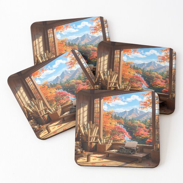 Item preview, Autumn writing room with mountain view designed and sold by ChiqueAvenue.