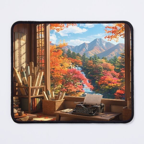 Item preview, Autumn writing room with mountain view designed and sold by ChiqueAvenue.