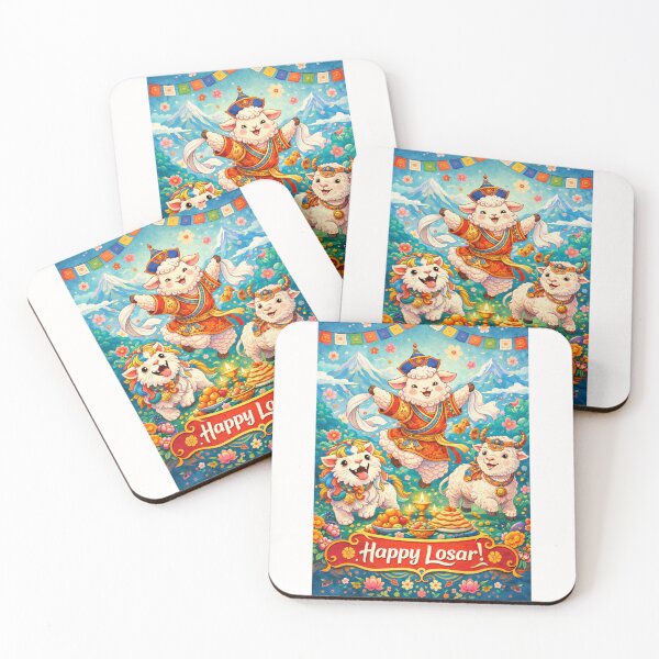 Item preview, Losar Festival in Nepal with Tibetan Dancers, Prayer Flags and Mountains designed and sold by Places On Earth.