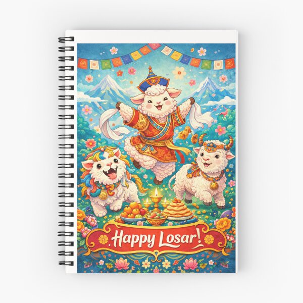 Item preview, Losar Festival in Nepal with Tibetan Dancers, Prayer Flags and Mountains designed and sold by Places On Earth.
