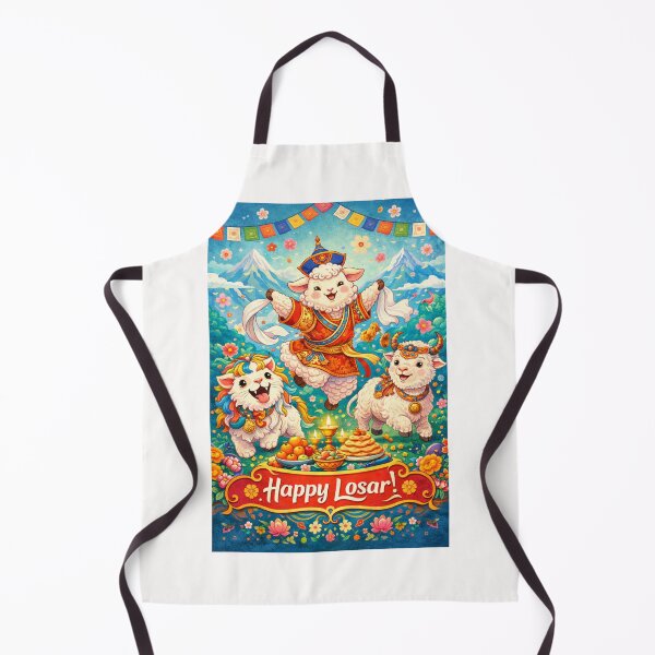 Item preview, Losar Festival in Nepal with Tibetan Dancers, Prayer Flags and Mountains designed and sold by Places On Earth.