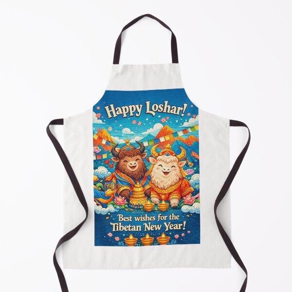 Item preview, Happy Losar Tibetan New Year Card with Yak and Himalayan Scenery designed and sold by Places On Earth.