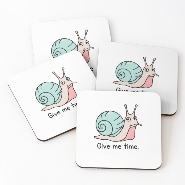 Item preview, Slow Snail Give Me Time Funny Illustration designed and sold by SassyArtistry.