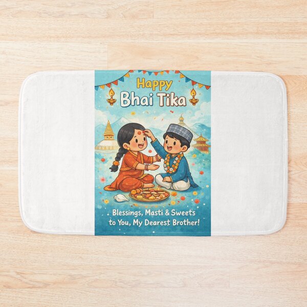 Item preview, Bhai Tika Greeting Card from Nepal with Brother and Sister by Swayambhunath designed and sold by Places On Earth.