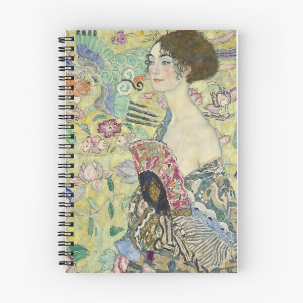 Item preview, Lady With Fan by Gustav Klimt: Vienna Secession Art Nouveau Poster designed and sold by artofuniverse.