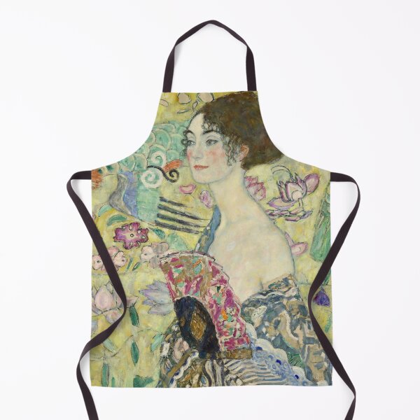 Item preview, Lady With Fan by Gustav Klimt: Vienna Secession Art Nouveau Poster designed and sold by artofuniverse.