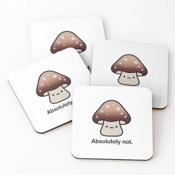 Item preview, Mushroom Says Absolutely Not Funny Reaction Illustration designed and sold by SassyArtistry.