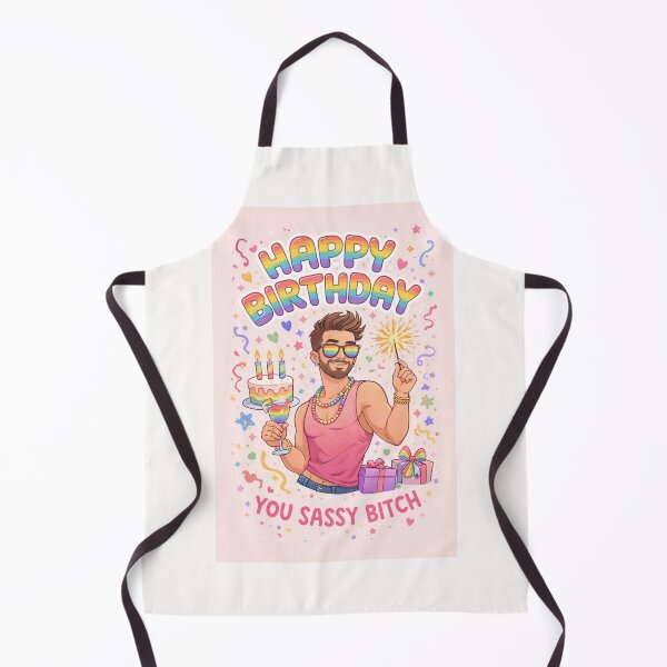 Item preview, LGBTQ Birthday Card with Rainbow Text, Gifts, and Sparkles designed and sold by Places On Earth.