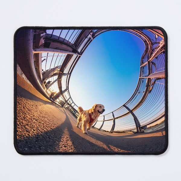 Item preview, Golden Retriever on a Bridge designed and sold by ChiqueAvenue.