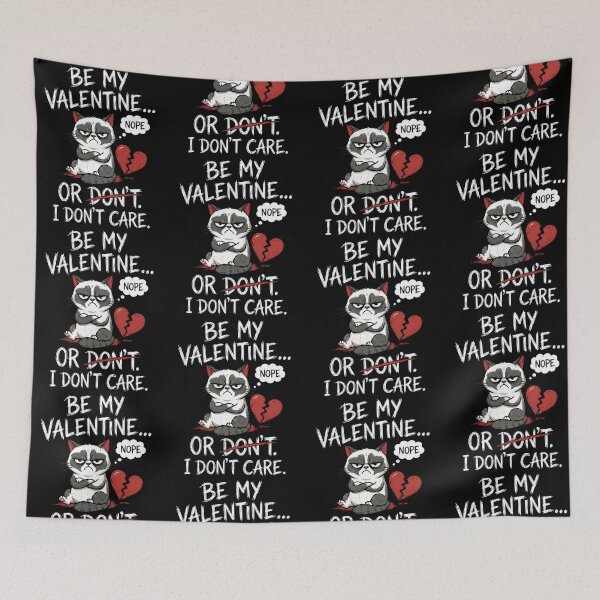 Item preview, Anti Valentine Cat Be My Valentine Nope Quote designed and sold by ZuToMi.