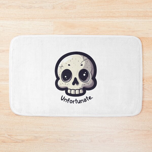 Item preview, Cute Skull Saying Unfortunate Dark Humor Illustration designed and sold by SassyArtistry.