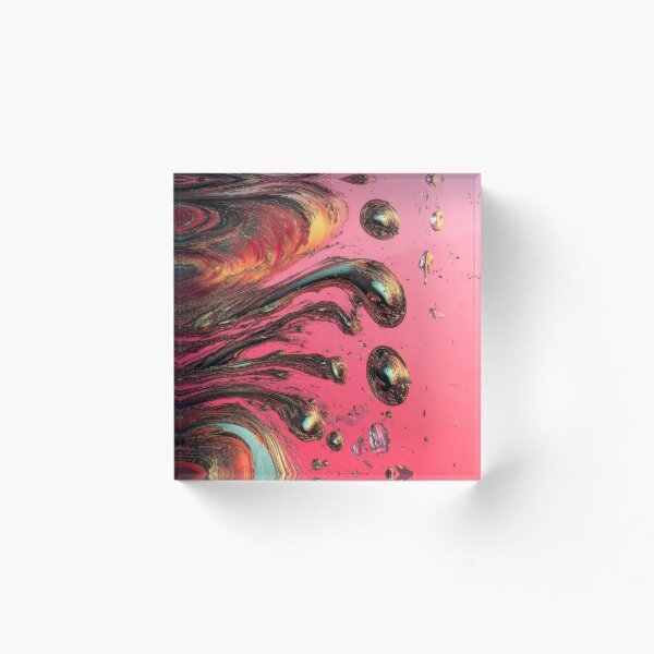 Item preview, Liquid Luxury – Pink & Gold Splash Abstract designed and sold by B-Russ-Stuff.