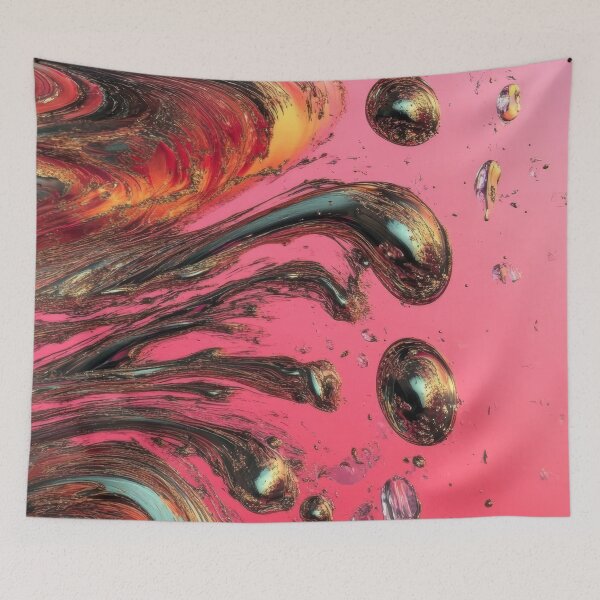 Item preview, Liquid Luxury – Pink & Gold Splash Abstract designed and sold by B-Russ-Stuff.