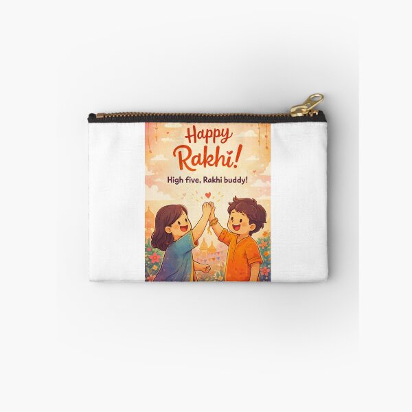 Item preview, Raksha Bandhan Greeting with Sibling High Five and Rakhi Bracelet designed and sold by Aryabek.