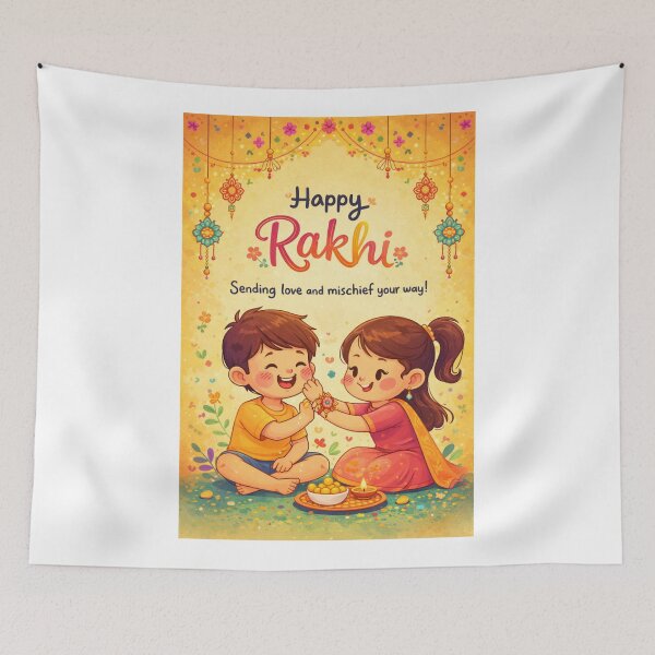 Item preview, Raksha Bandhan Greetings with Sweets and Rakhi Bracelet designed and sold by Aryabek.