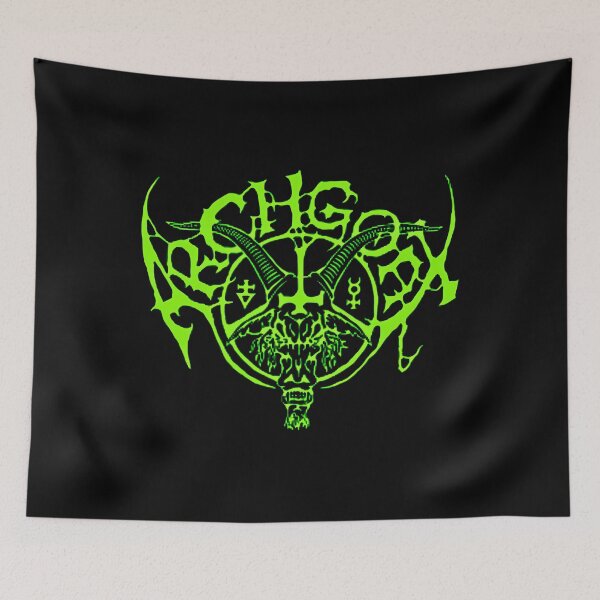 Item preview, Archgoat – Blasphemous Goat Sigil Logo In Neon Green War Metal Style  designed and sold by Alitrnbull.