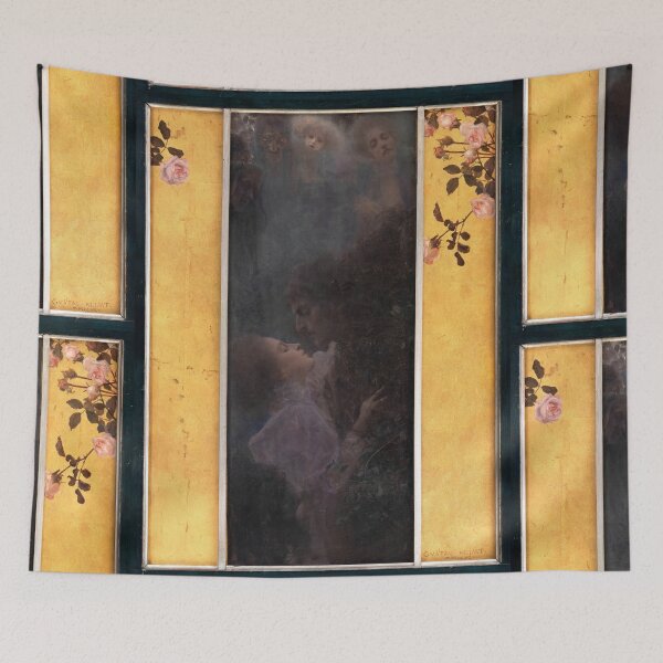Item preview, Liebe by Gustav Klimt: Symbolist Lovers Fine Art Poster designed and sold by artofuniverse.