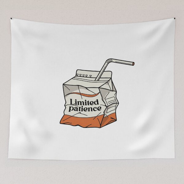 Item preview, Limited Patience Juice Carton Sarcastic Message Illustration designed and sold by SassyArtistry.