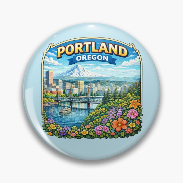 Item preview, Portland, Oregon - Mount Hood & River City designed and sold by Myra365Art.