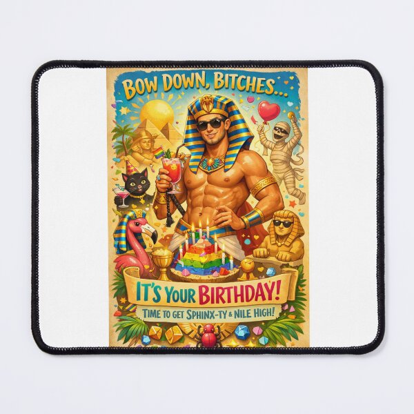 Item preview, Pharaoh Birthday Scene with Rainbow Cake and Pyramids designed and sold by Aryabek.