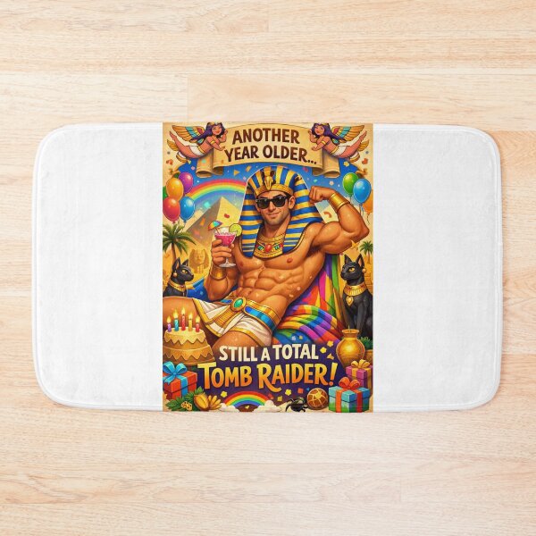 Item preview, Rainbow Pharaoh with Birthday Drinks and Ancient Cats designed and sold by Aryabek.
