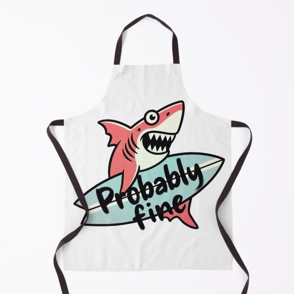Item preview, Pink Shark Holding Surfboard Probably Fine Illustration designed and sold by SassyArtistry.