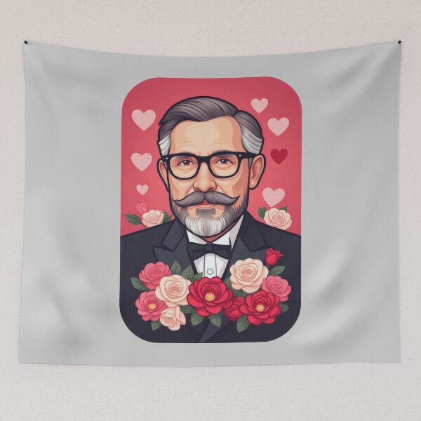 Item preview, Male Valentine's Day portrait with bouquet of roses designed and sold by Mianku | Für das Leben.