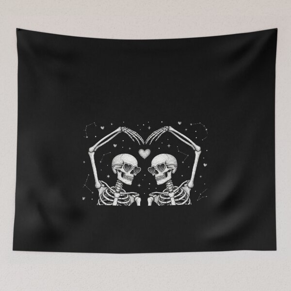 Item preview, Skeleton Hands Heart Valentine Stippling Art designed and sold by AdyKurniawan.