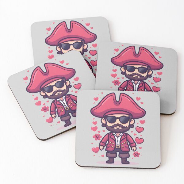 Item preview, Valentine's pirate with heart and flowers designed and sold by Mianku | Für das Leben.