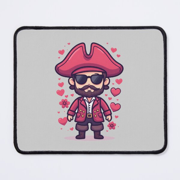 Item preview, Valentine's pirate with heart and flowers designed and sold by Mianku | Für das Leben.