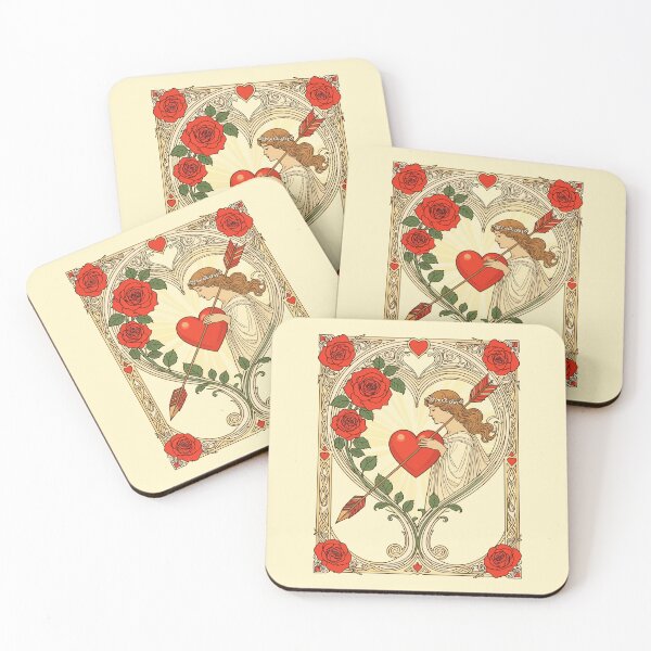 Item preview, Guarded Heart Vintage Art Nouveau Romance designed and sold by taiche.